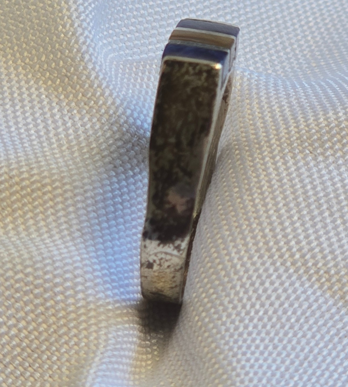 Sterling Silver Ring 3.29g Fine Jewelry Size 8.25 Band Multicolor Stones *READ*