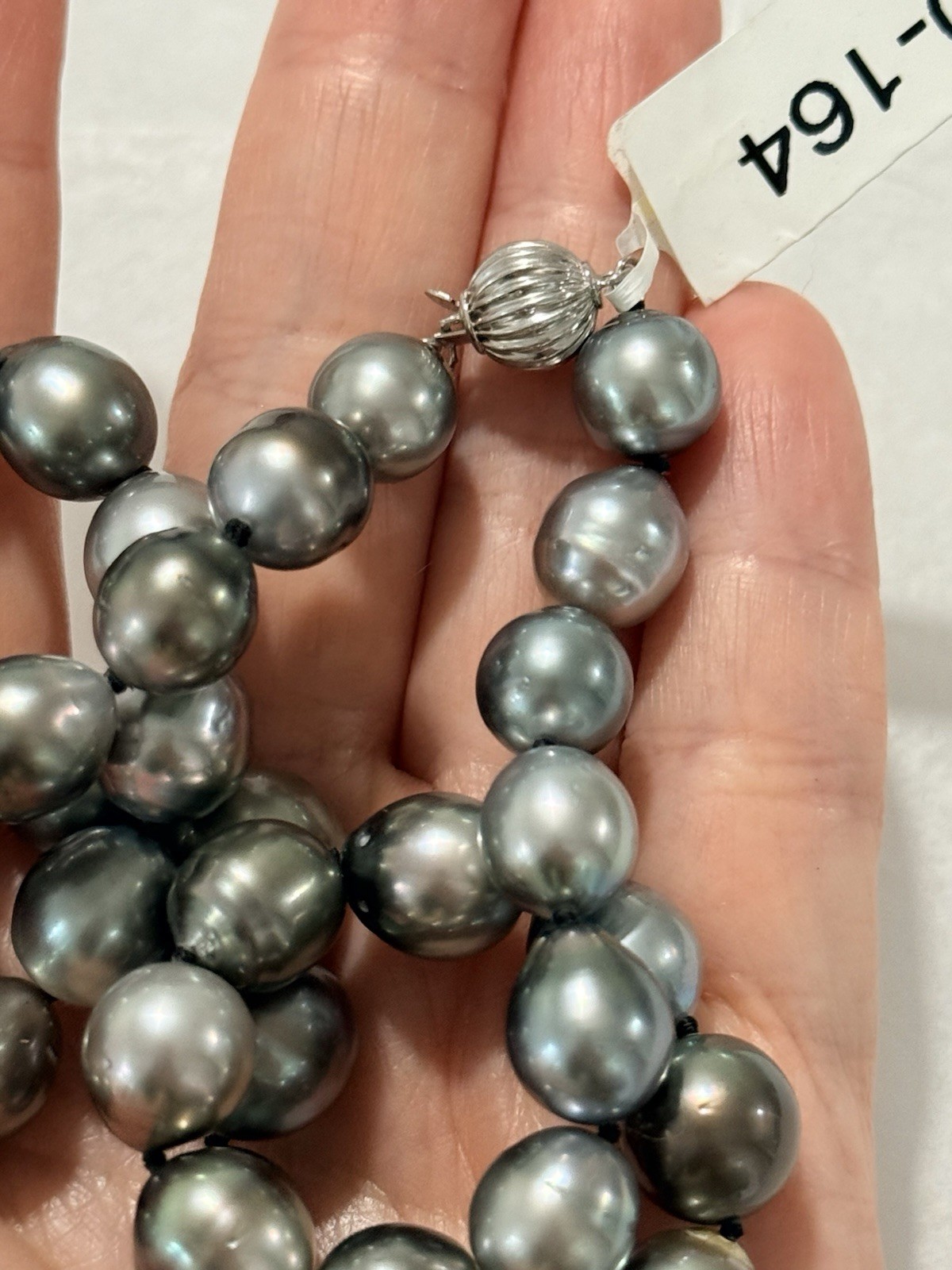 Cultured 10.4-12.3mm Tahitian Pearl South Sea Pearl 14K Gold Clasp Necklace 19”