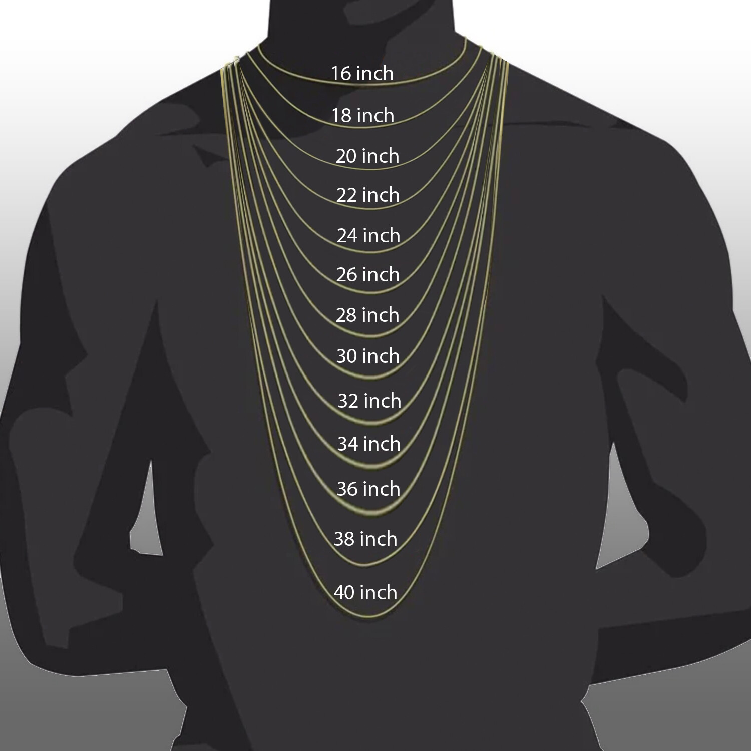 9ct Gold Plated on Sterling Silver 16, 18, 20, 22, 24, 26, 28, inch Curb Chain