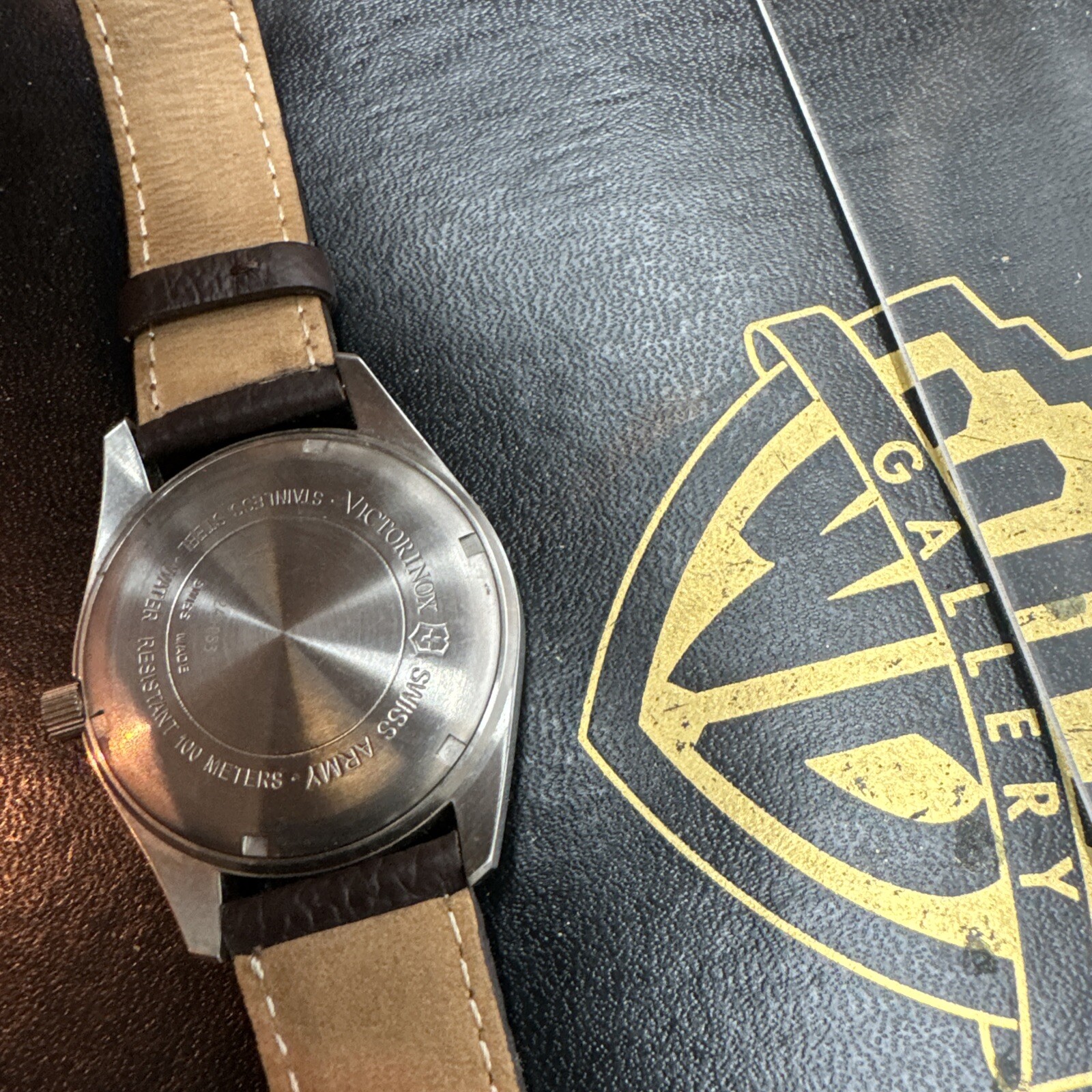 Mens Swiss Army Victorinox Black And Red Dial