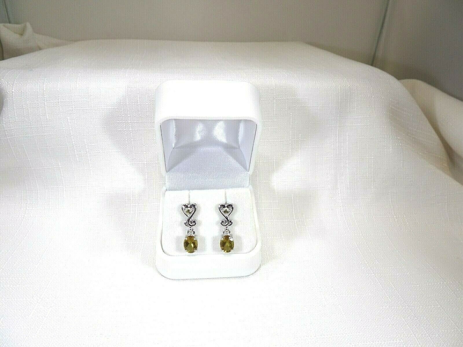 3.56 ct Colour Change Diaspore Sterling Silver Victorian Style Post Earrings