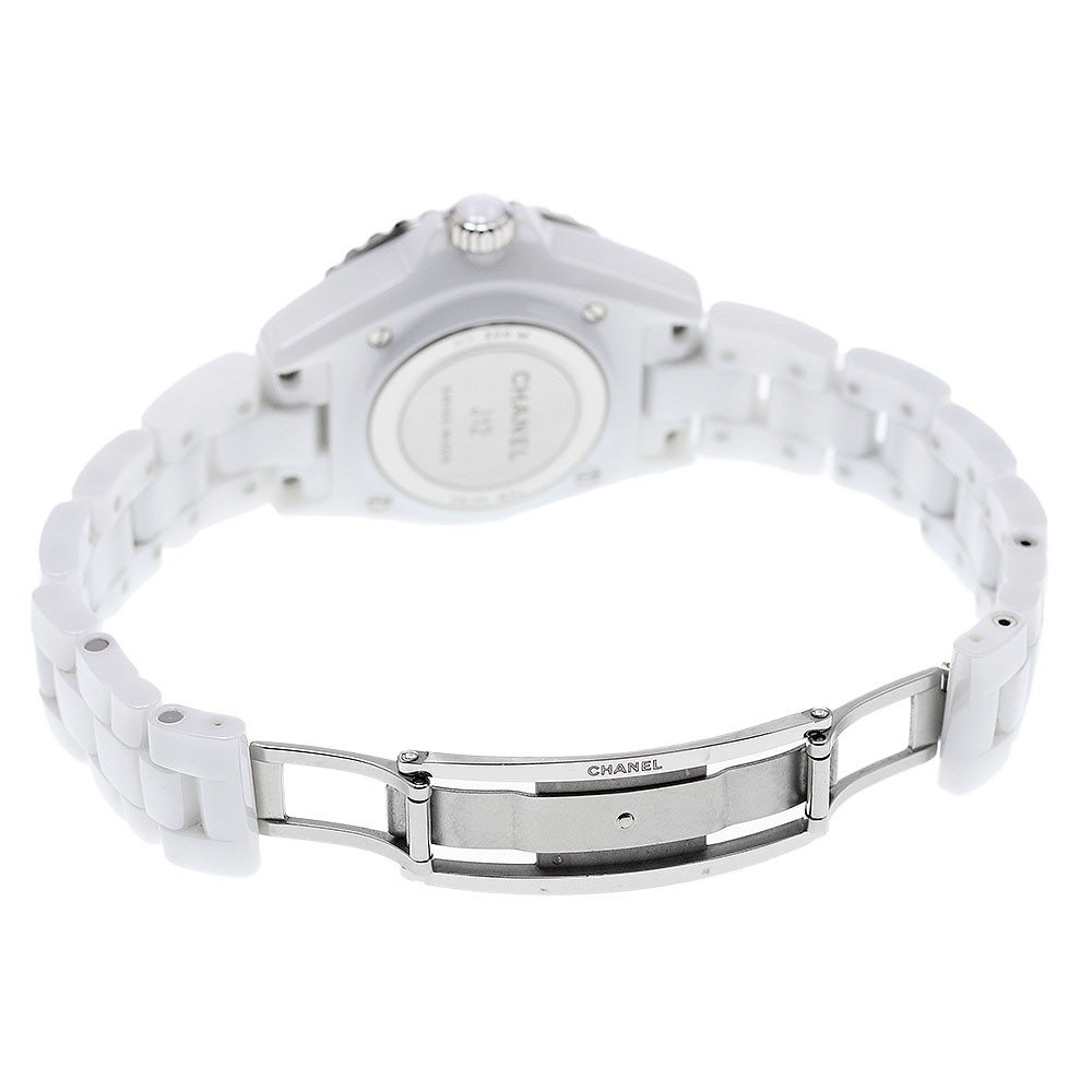 CHANEL J12 H5703 White ceramic 12P diamond white Dial Quartz Ladies Watch_902798