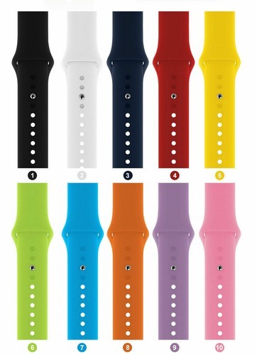 Silicone Band Strap for Apple Watch Series 1/2/3/4/5/6/SE Sports 38/40/42/44mm