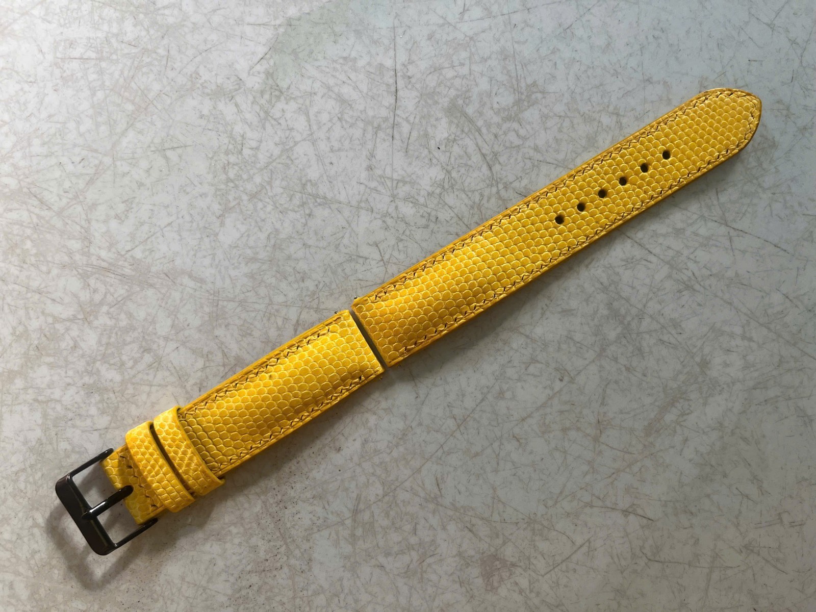 Yellow Lizard Leather Watch Strap Band 12 14 16 18mm 19 20mm 21mm 22mm 24mm 26mm