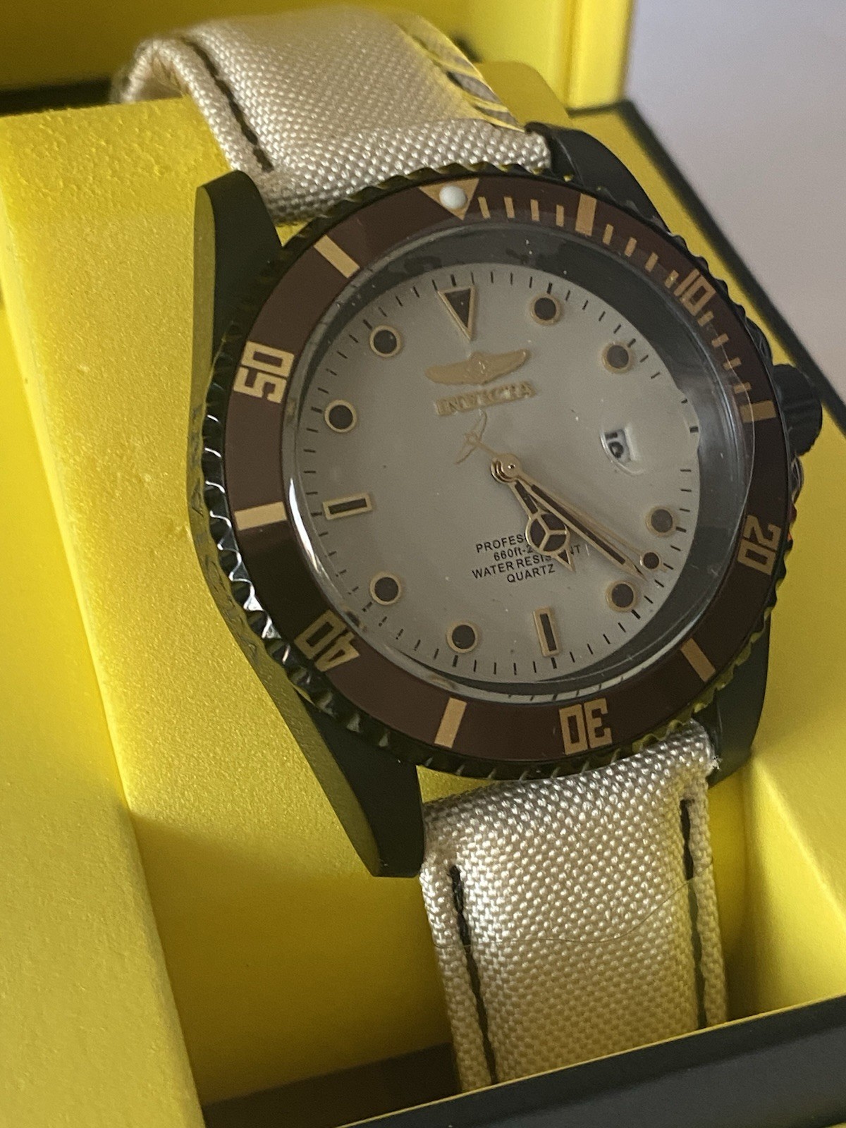 Brand New Invicta Pro Diver Exovian Men’s Watch 42mm Beige (50536)