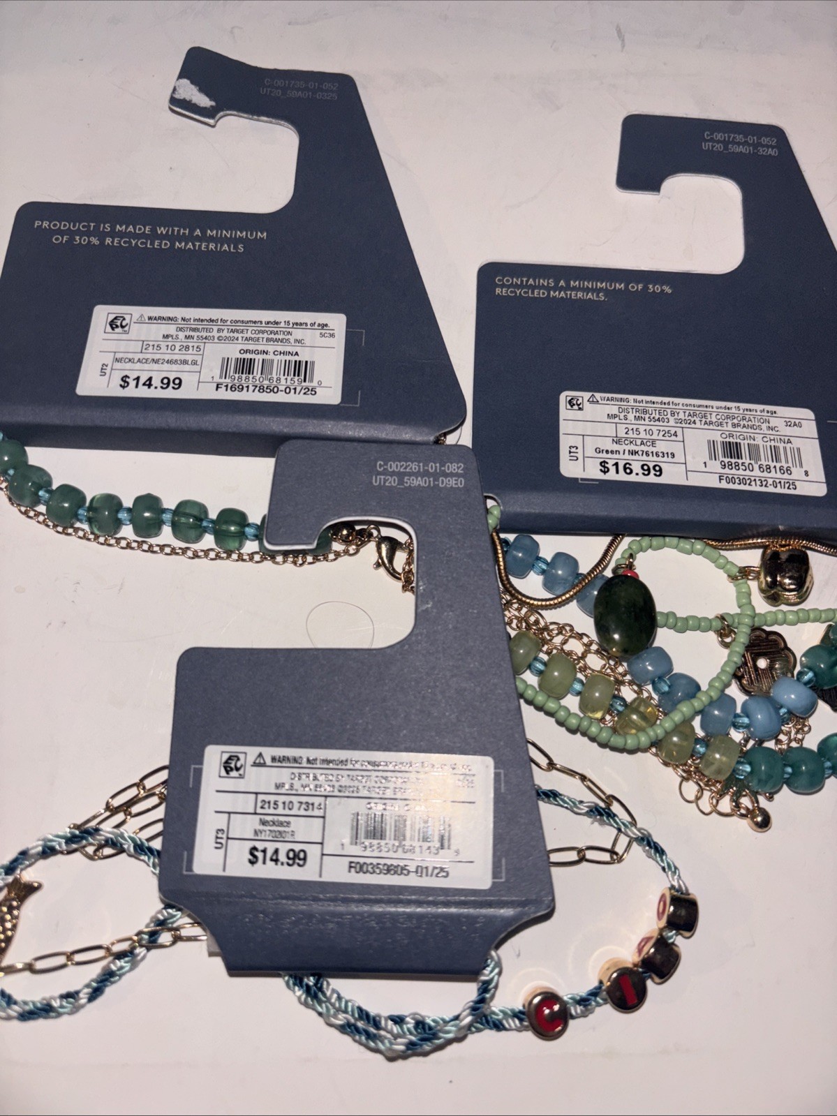 3 Target Necklaces & Earrings Univeral Thread Sea theme Beach Ciao Bella