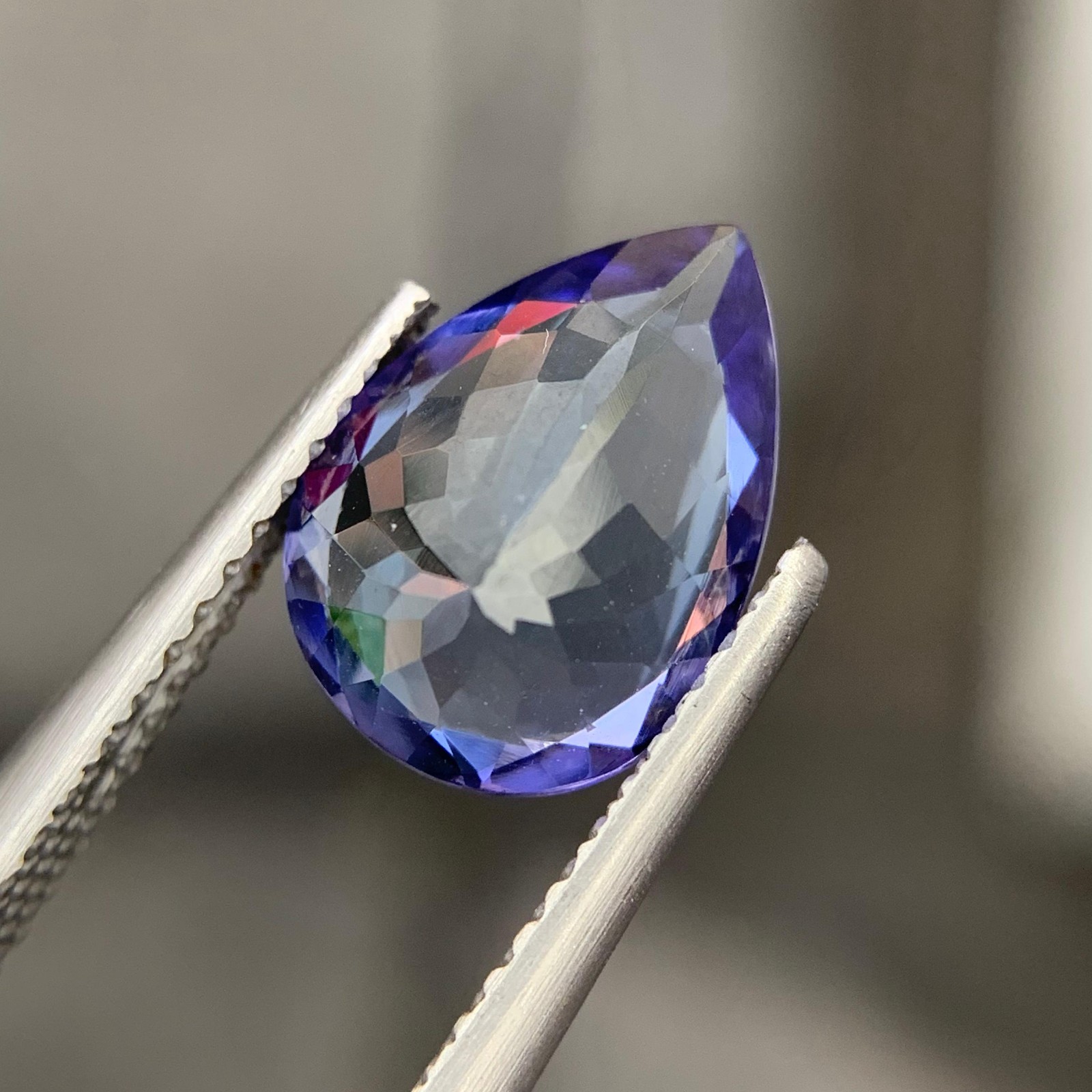 Certified 2.68 Cts Natural Eye Clean Blue Tanzanite Pear Cut Gemstone Tanzania