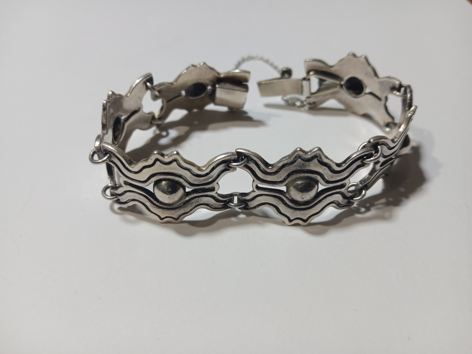 VINTAGE ANTONIO REINA STERLING SILVER MEXICO TAXCO 7″ Bracelet