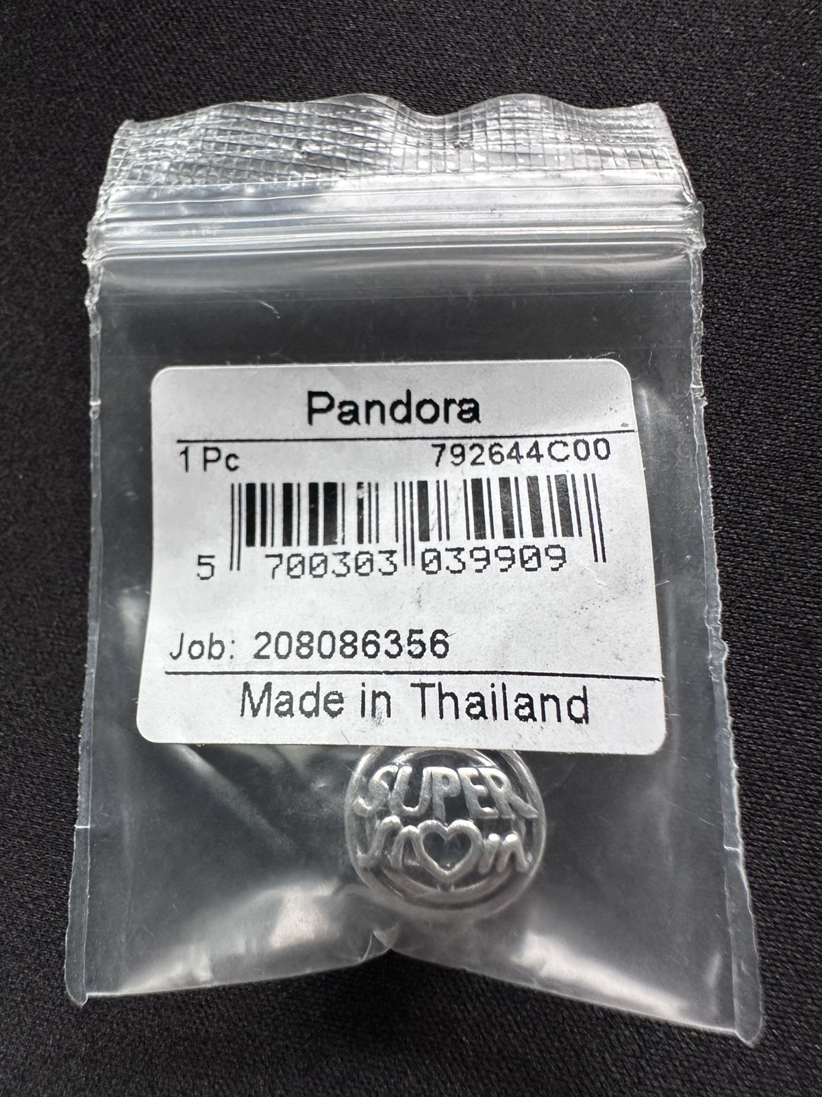 Pandora Super Mom My Hero Openwork Charm #792644C00 * SEALED * RETIRED *