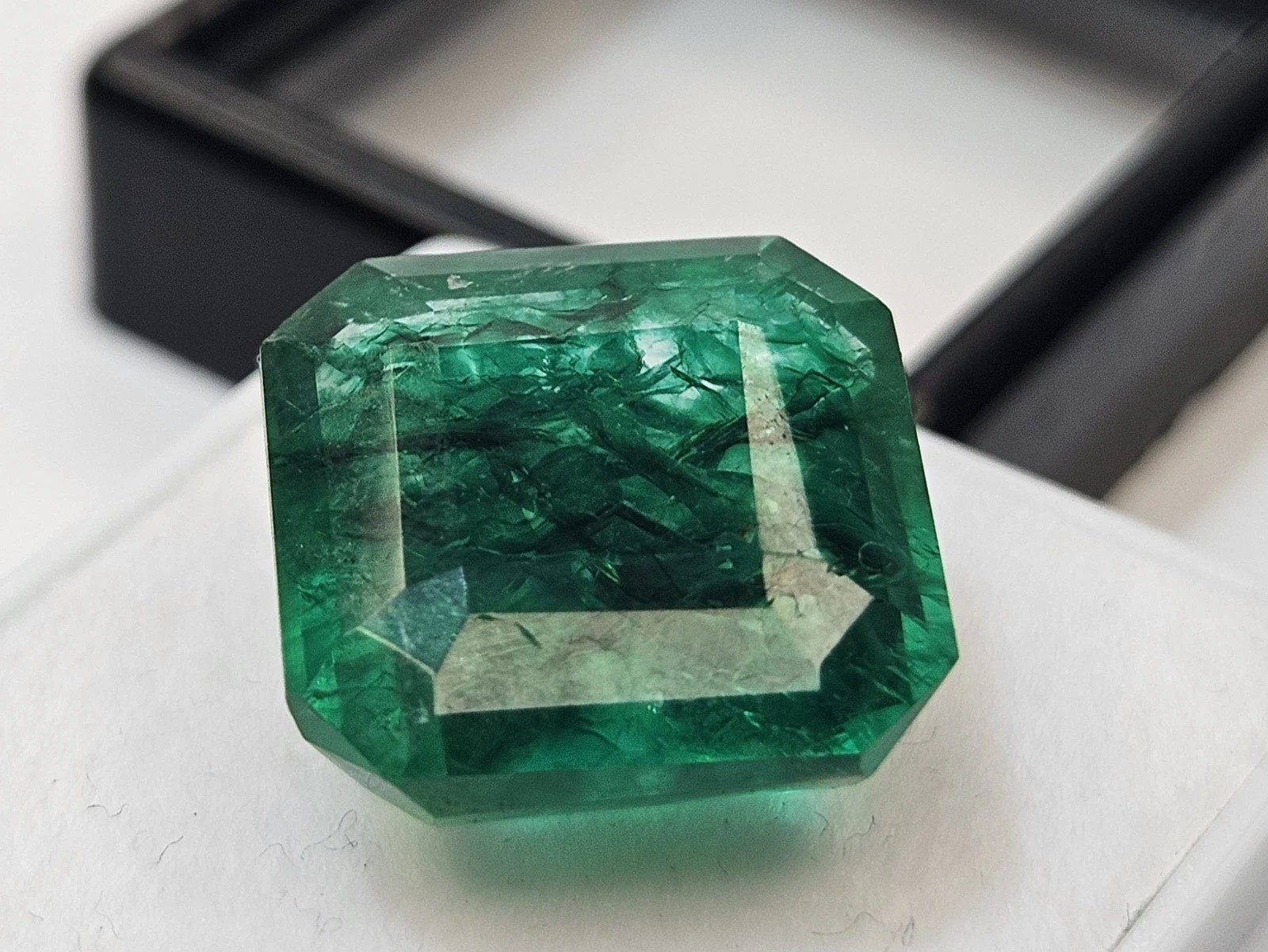 Green Emerald Colombian Square Cut 10-12 Ct Natural Loose EGL Certified Gemstone