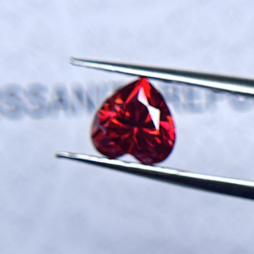1PCS Heart Cut Garnet 3x3mm-11x11mm Loose Moissanite Stone for Jewelry Making