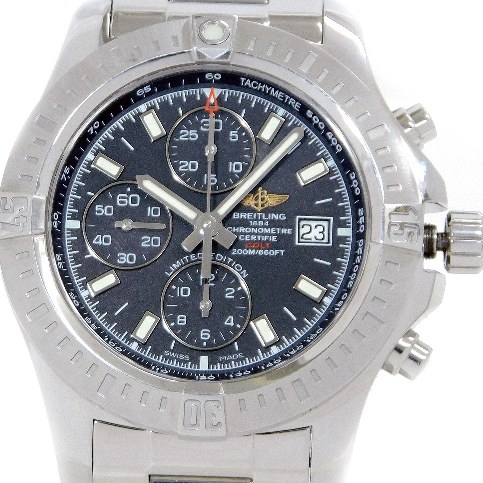 BREITLING Colt Chronograph A13388 S. Steel Automatic Men’s Watch #1238B