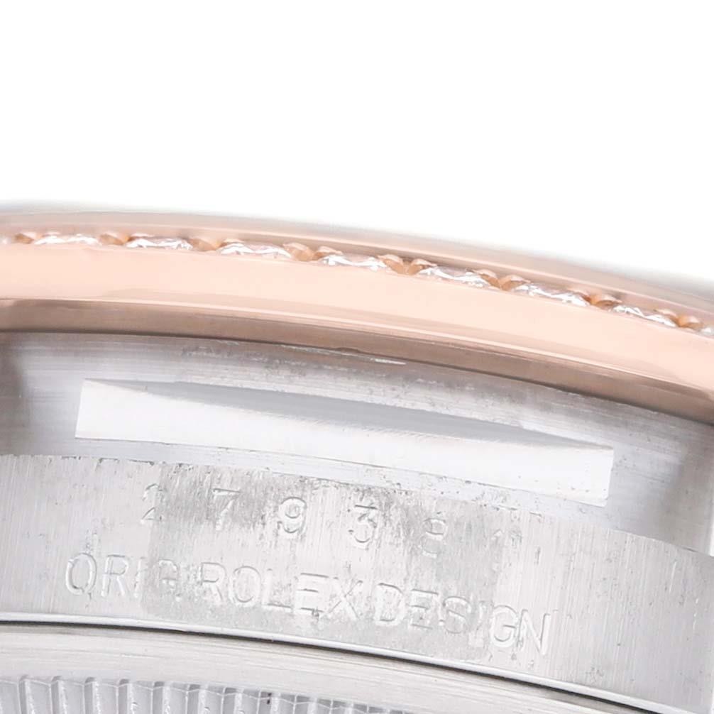 Rolex Datejust 28 Steel Rolesor Everose Gold Diamond Watch 279381