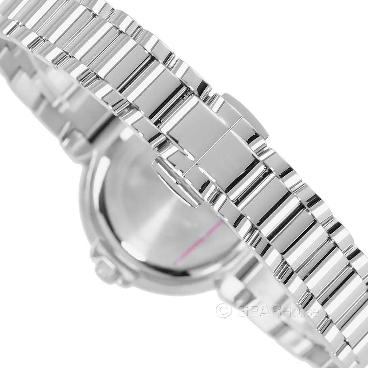 BULOVA Womens Dress Watch Genuine Diamonds, White MOP Dial, Stainless Steel Band