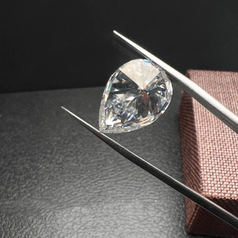 0.35-5ct Pear Cut Moissanite Loose GRA VVS1 D Color 1-3pcs for Jewelry Making