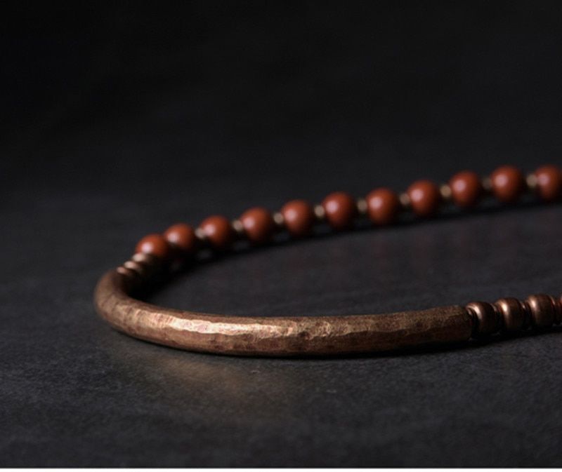 15-22cm Retro Red Stone Copper Handcraft Bracelet Fashion Jewelry NEW