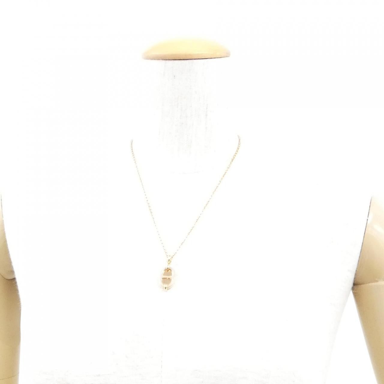 Authentic Hermes Mini Maillon 100053FE Necklace #230-000-543-6254