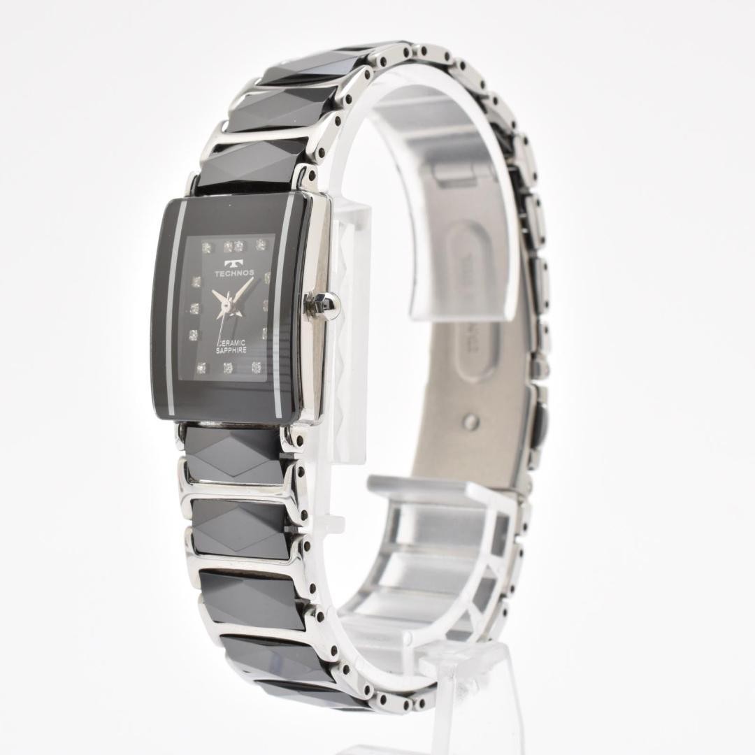 Technos Men’s Black Ceramic Quartz Wristwatch 13P Japan Working 0716195