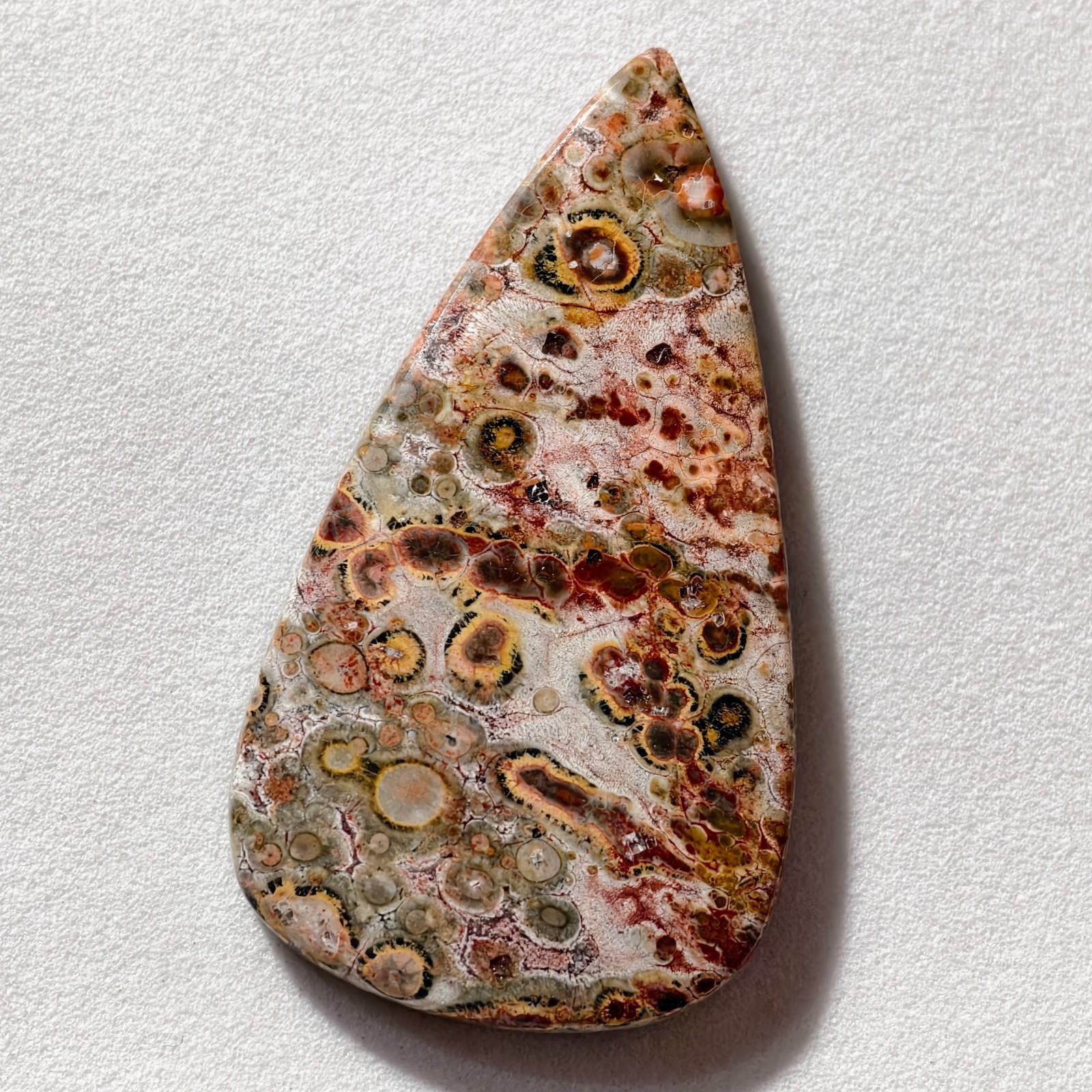 25 Cts Natural Leopard Skin Jasper Cabochon Gemstone 39×21.9×4.7 MM