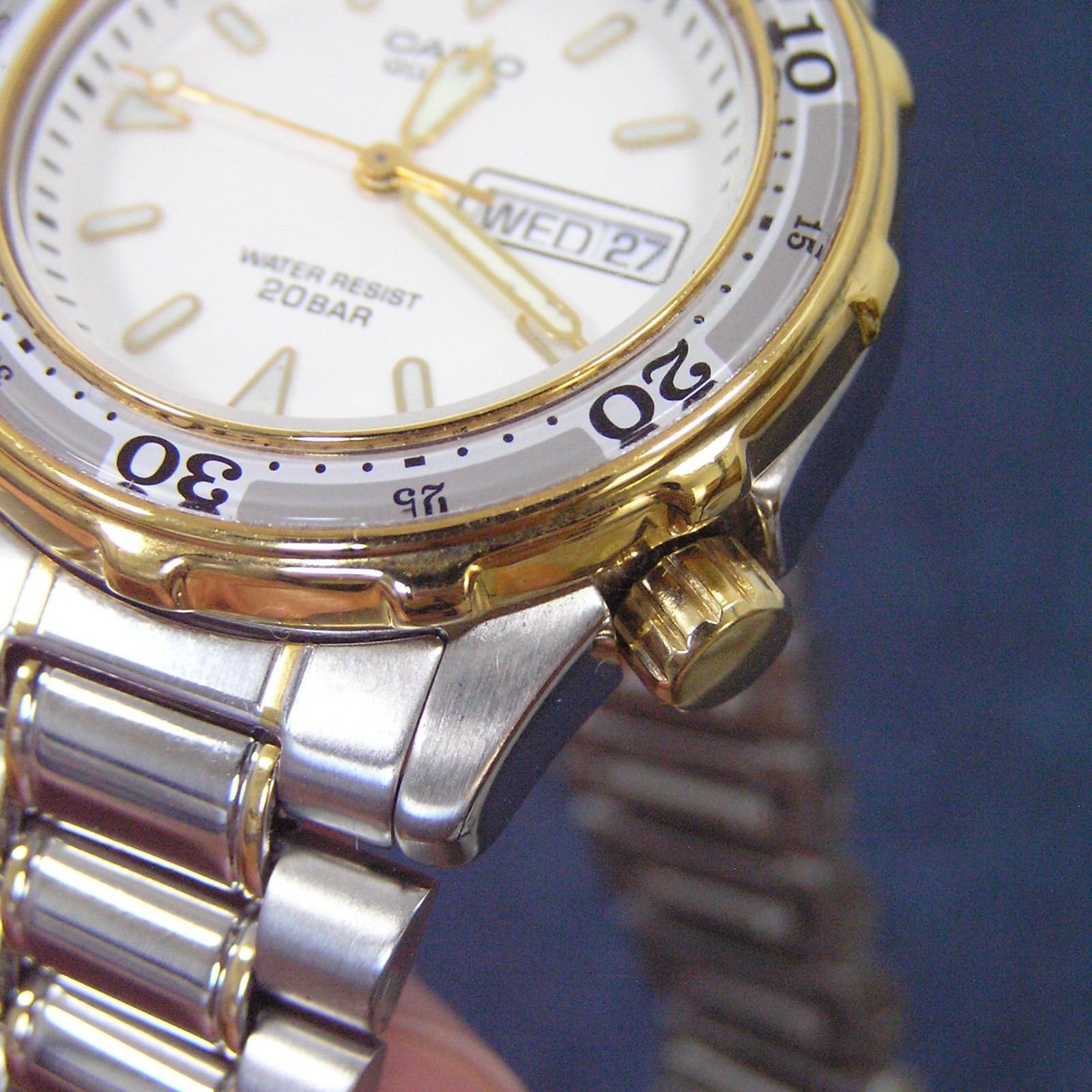 CASIO MARLIN MD-715 90s Retro Dive Watch Rare Japan Imported 200m Silver Quartz
