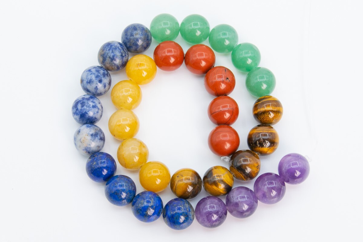 Natural 7 Chakra Beads Grade AAA Round Gemstone Loose Beads 4-5/6/8-9/10/11-12MM