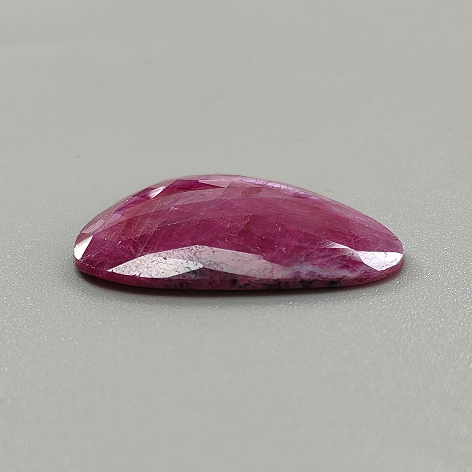 20.50cts Natural Purple Ruby Gemstone Rose Cut Slices Fancy 28*21mm 1pc