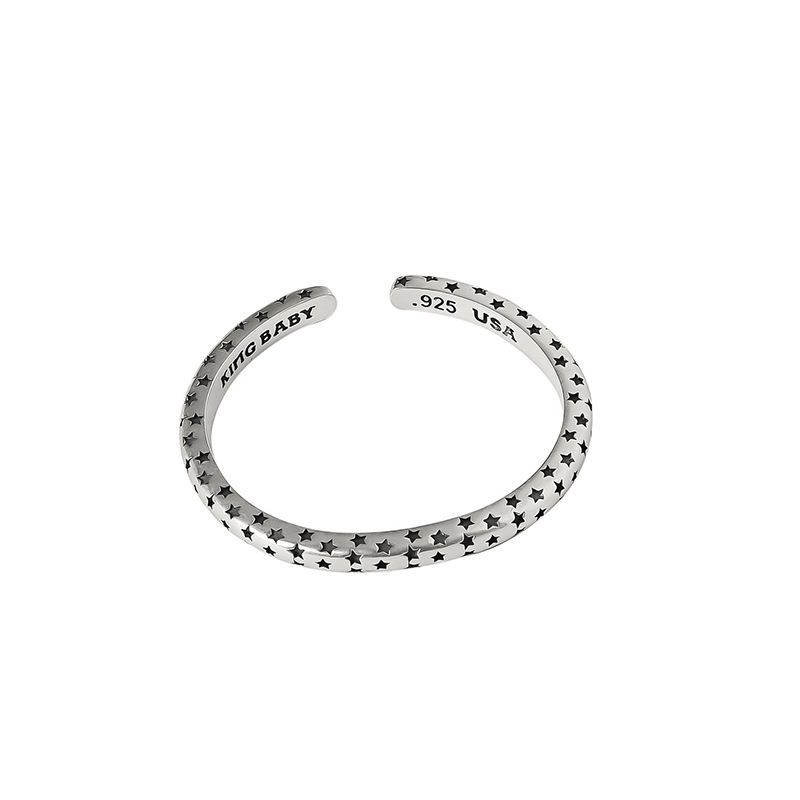 Five-pointed star bracelet with open design, vintage style