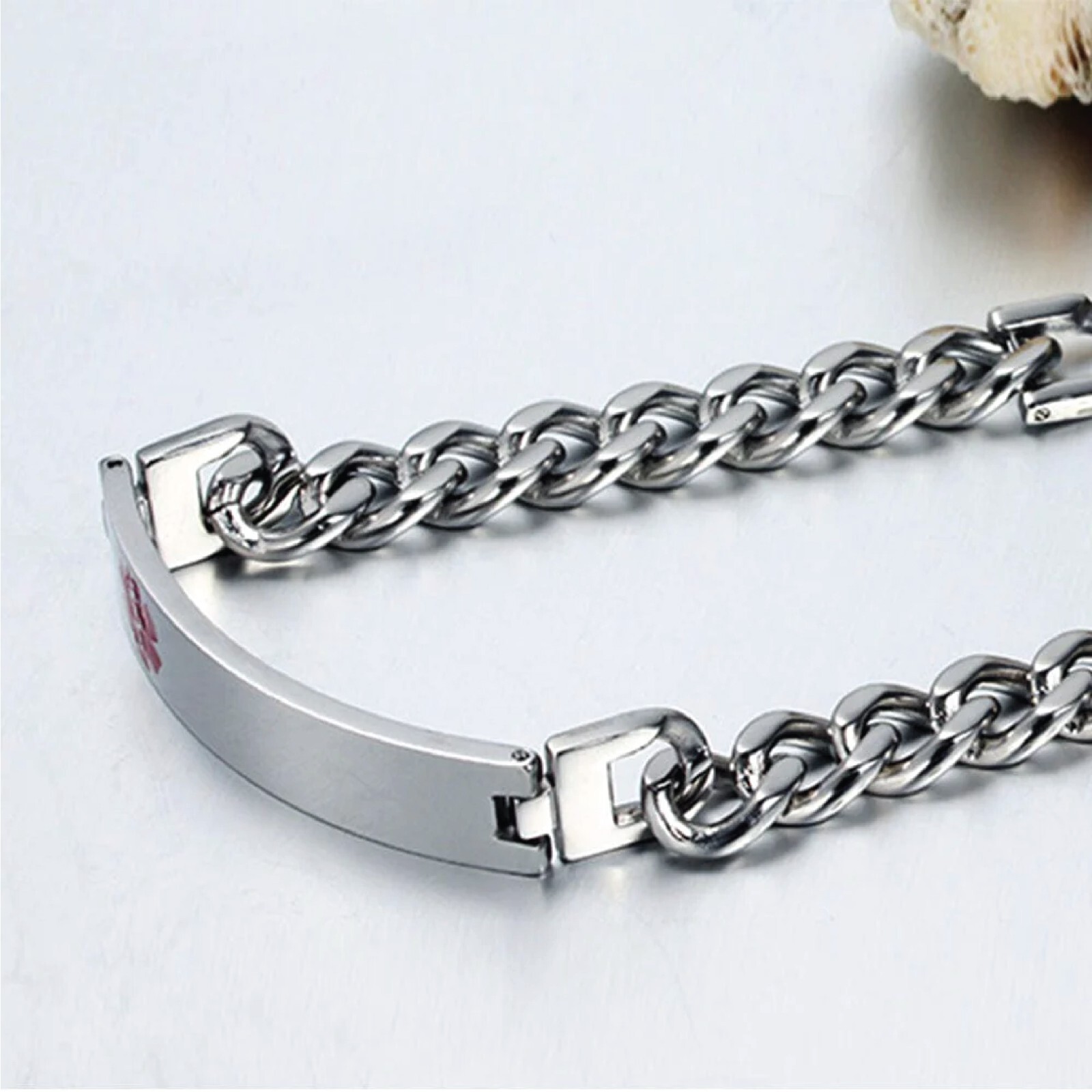 Stainless Steel Personalized Medical Alert Bracelet | Silver | Gold | Black