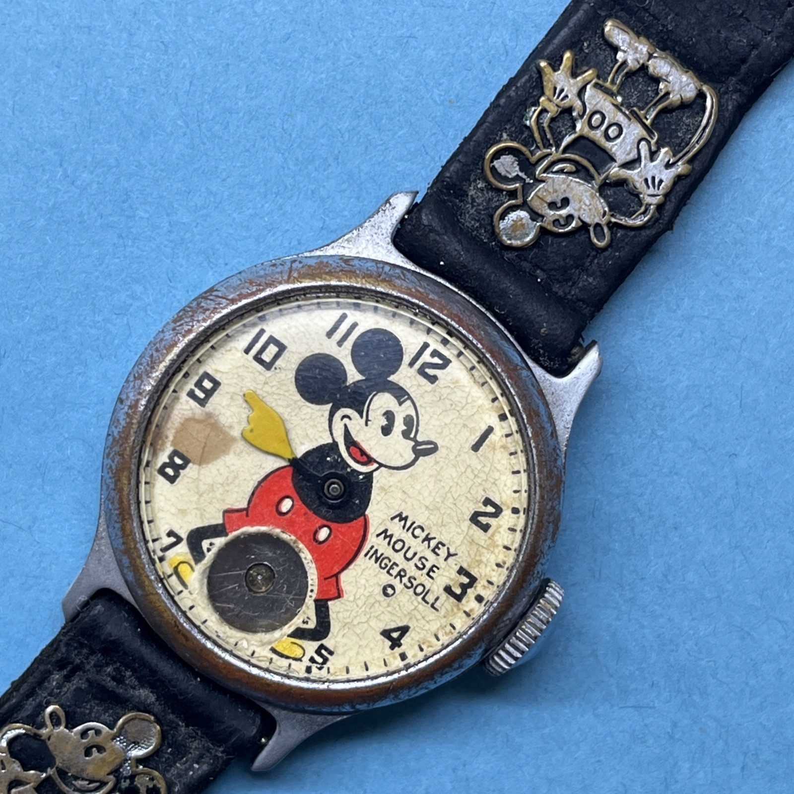 Vintage 1934 Ingersoll Mickey Mouse Wrist Watch Disney Spares Repair