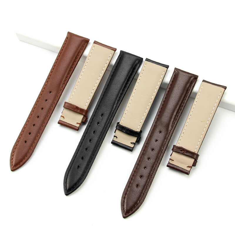 First layer cowhide genuine leather watch band strap 14-22mm without buckle