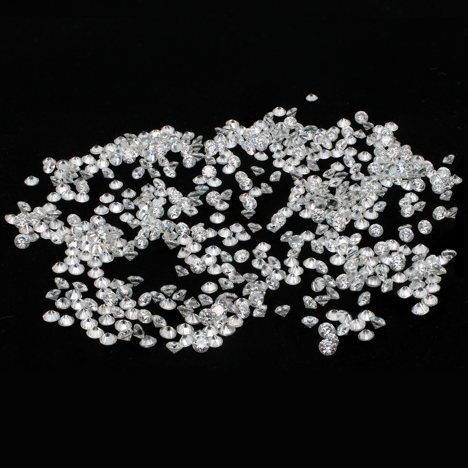 White D Color VVS Round Loose Moissanite Stones 0.8mm-3mm Lot