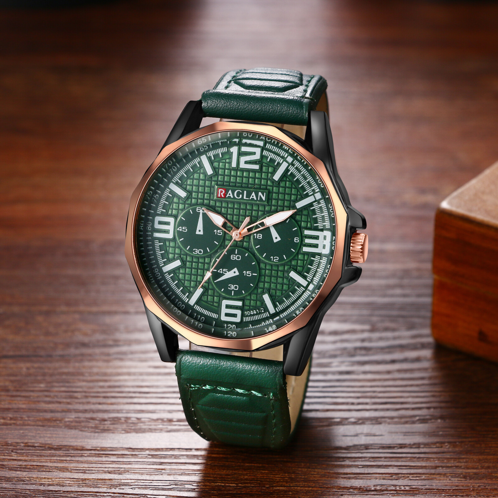 Casual Business Mens Easy Reader Big Dial Leather Band Quartz Analog Wrist Watch