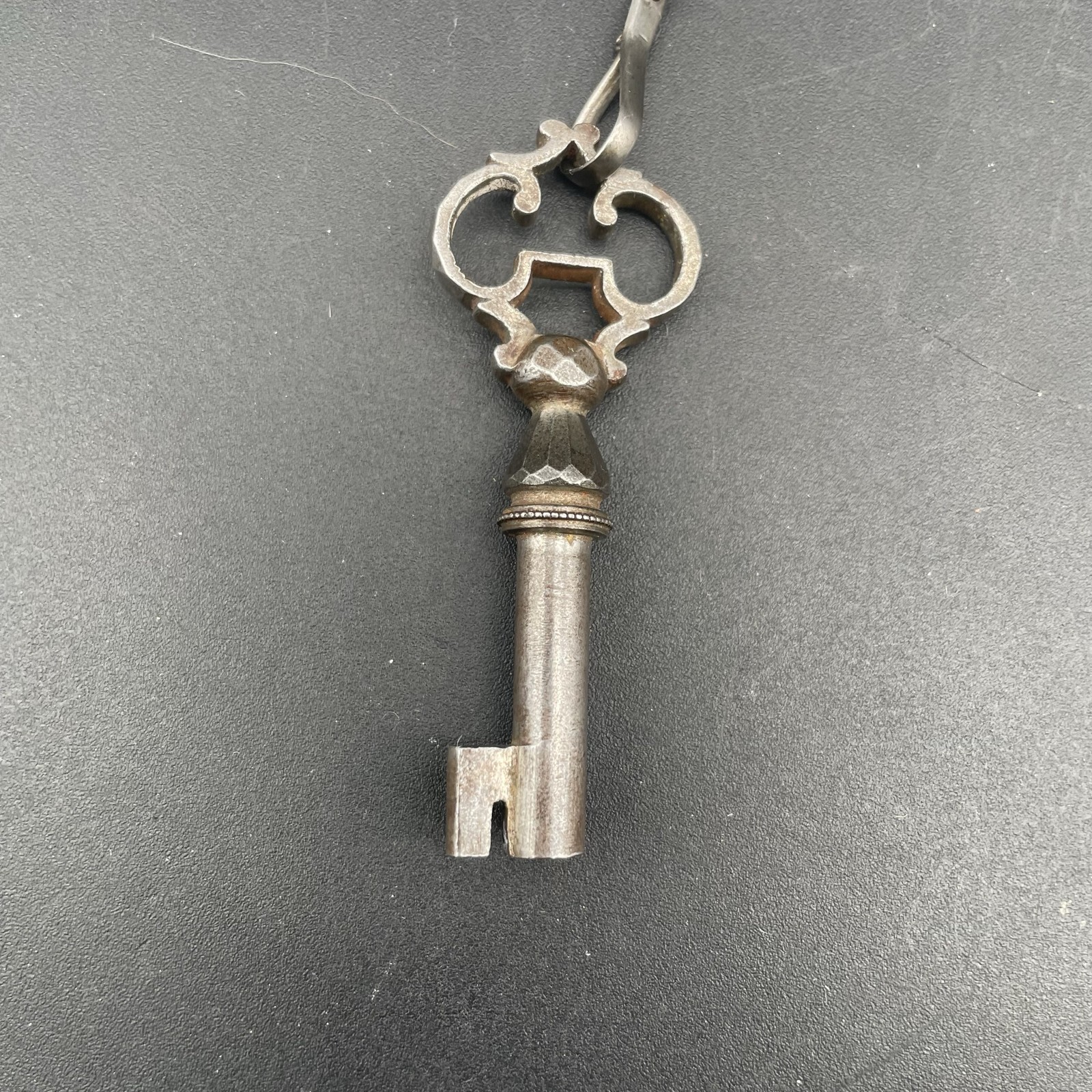 Chatelaine Antique Silver Metal 15” Scissors Key Locket Blades W. Lund