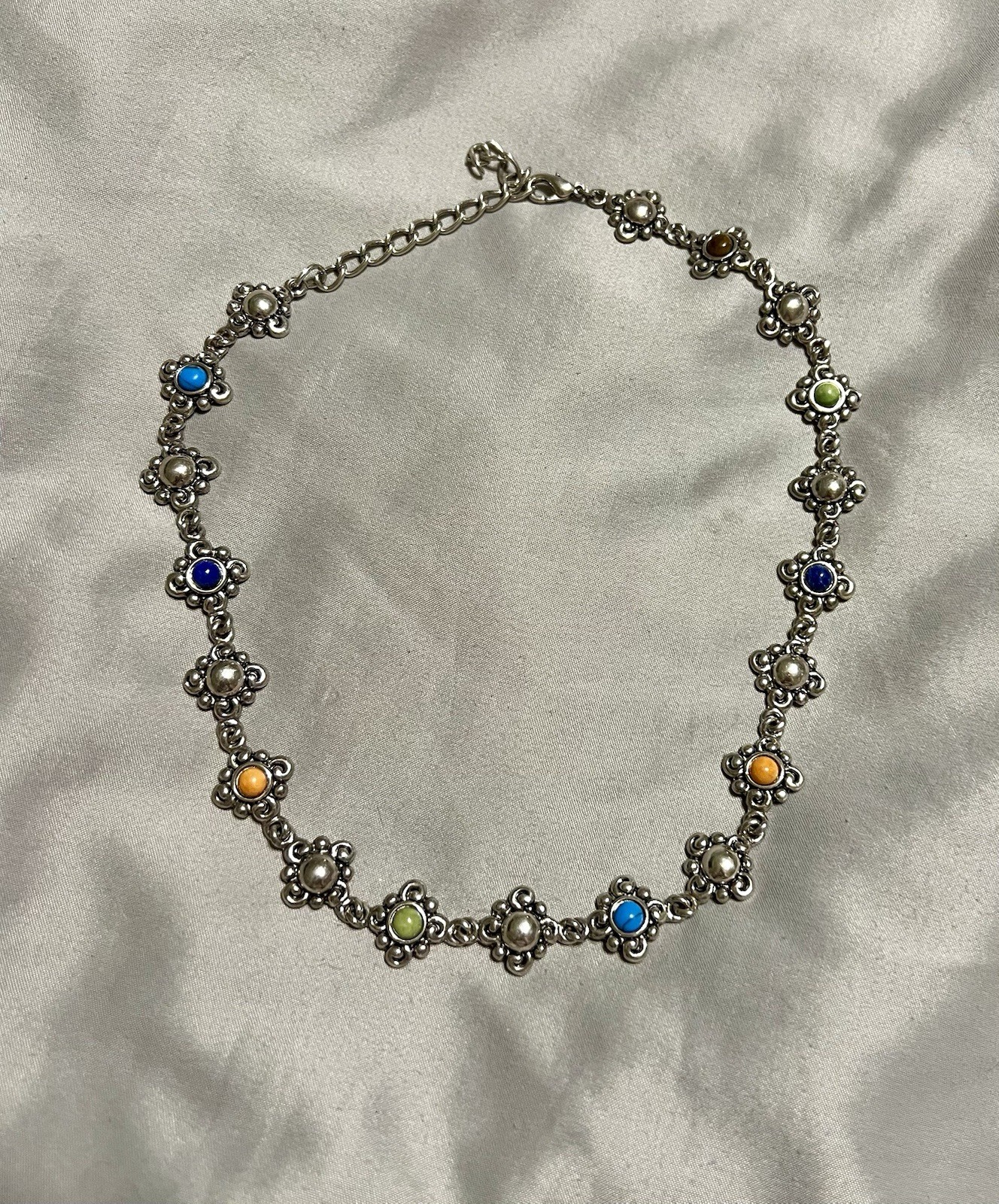 Premier Designs, Necklace Blossom Tiger’s Eye And Other Gemstones 16 To 18 Inch