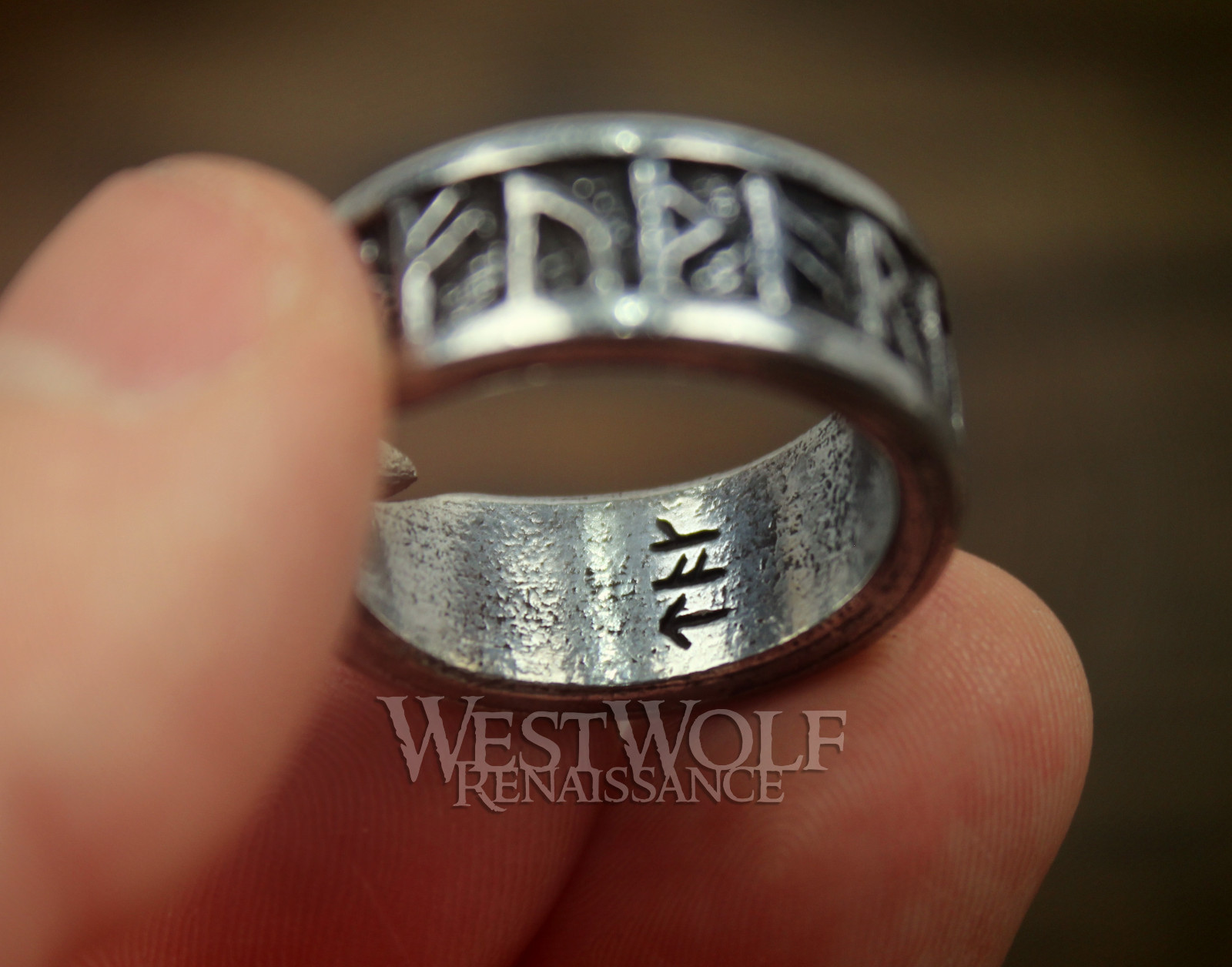 Viking Rune Ring – Norse/Norway/Nordic/Runic/Medieval/Band — Size 9/10/11/12/13