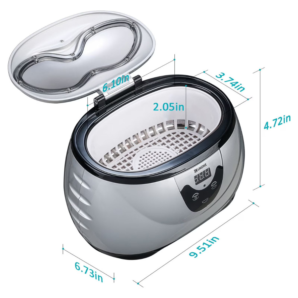 Ukoke UUC06S Ultrasonic Cleaner for Jewelry, Eyeglasses, Rings, and Watches NEW