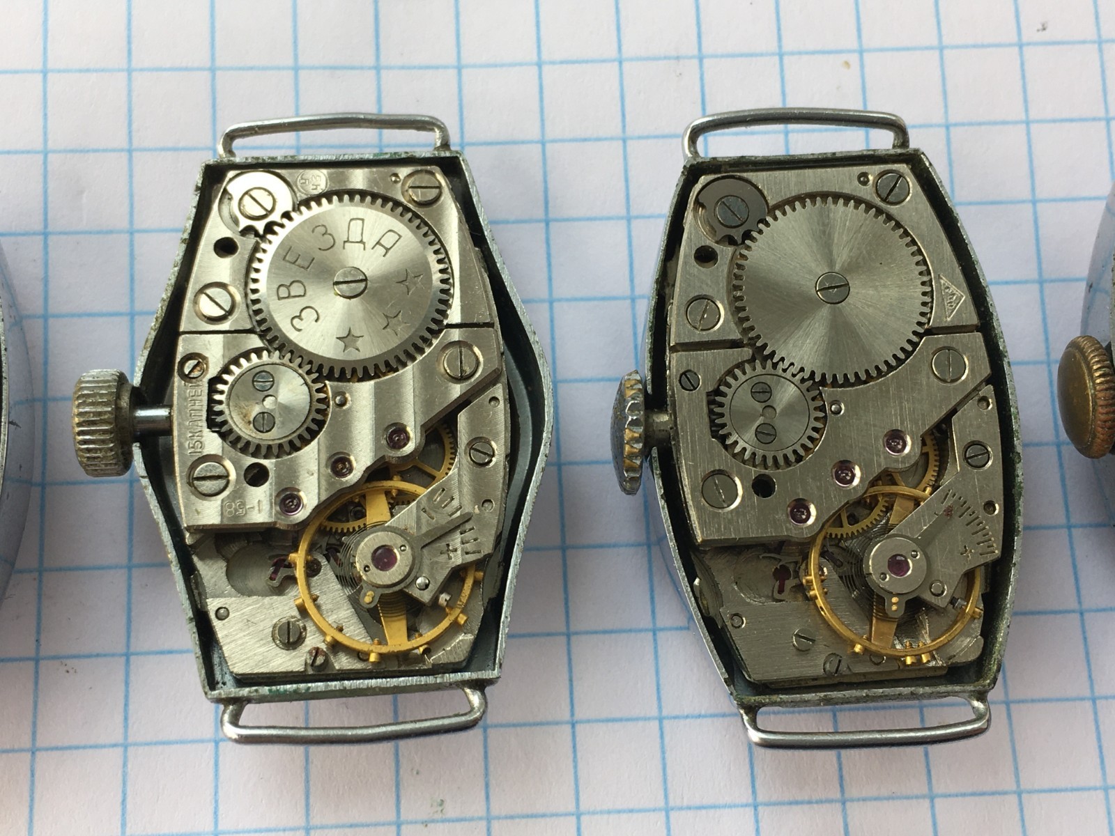 Lot of 10 Soviet Vintage ZVEZDA USSR Women mechanical Wristwatch for parts