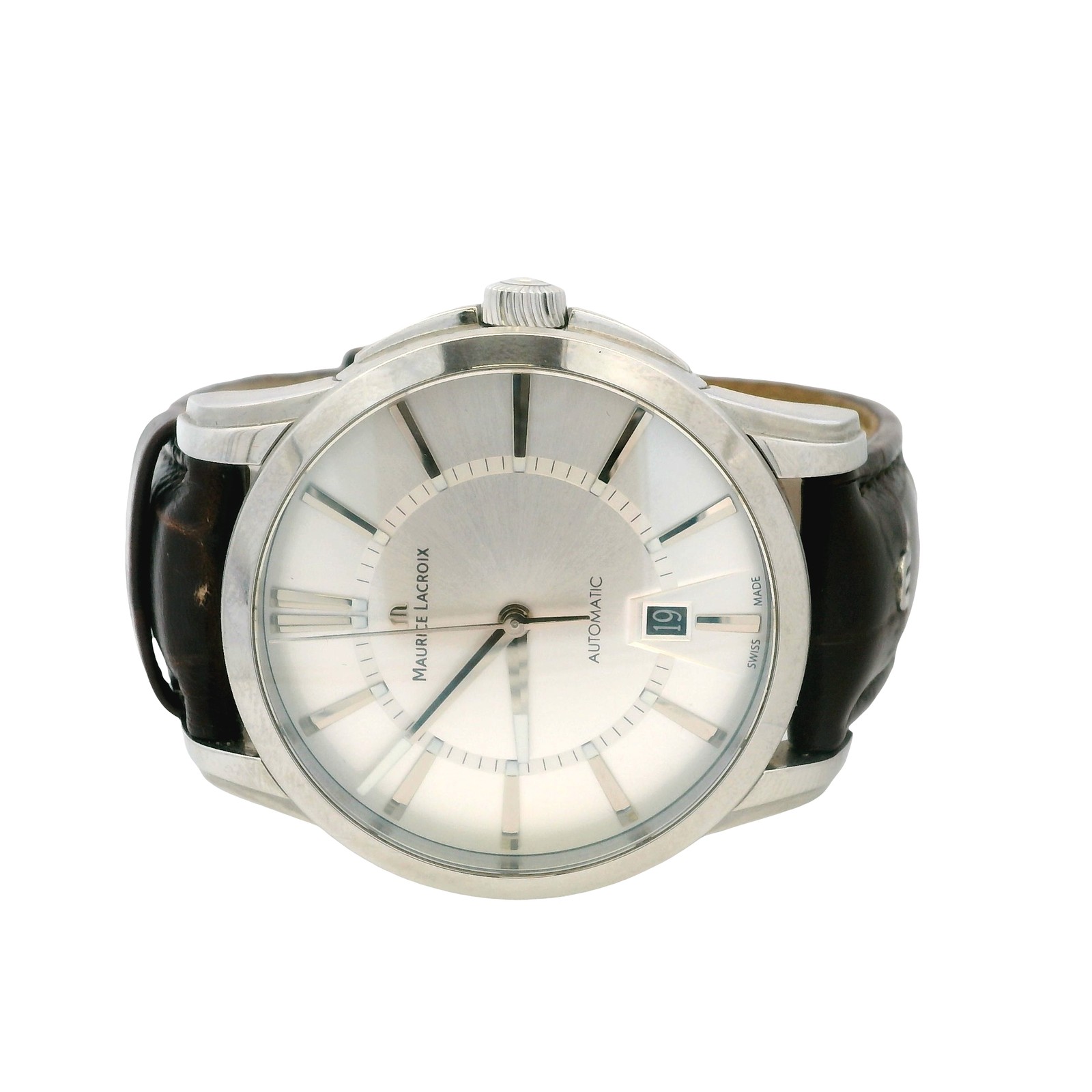 Maurice Lacroix PT-6148-SS001-130 Pontos Date 40mm Stainless Steel Watch