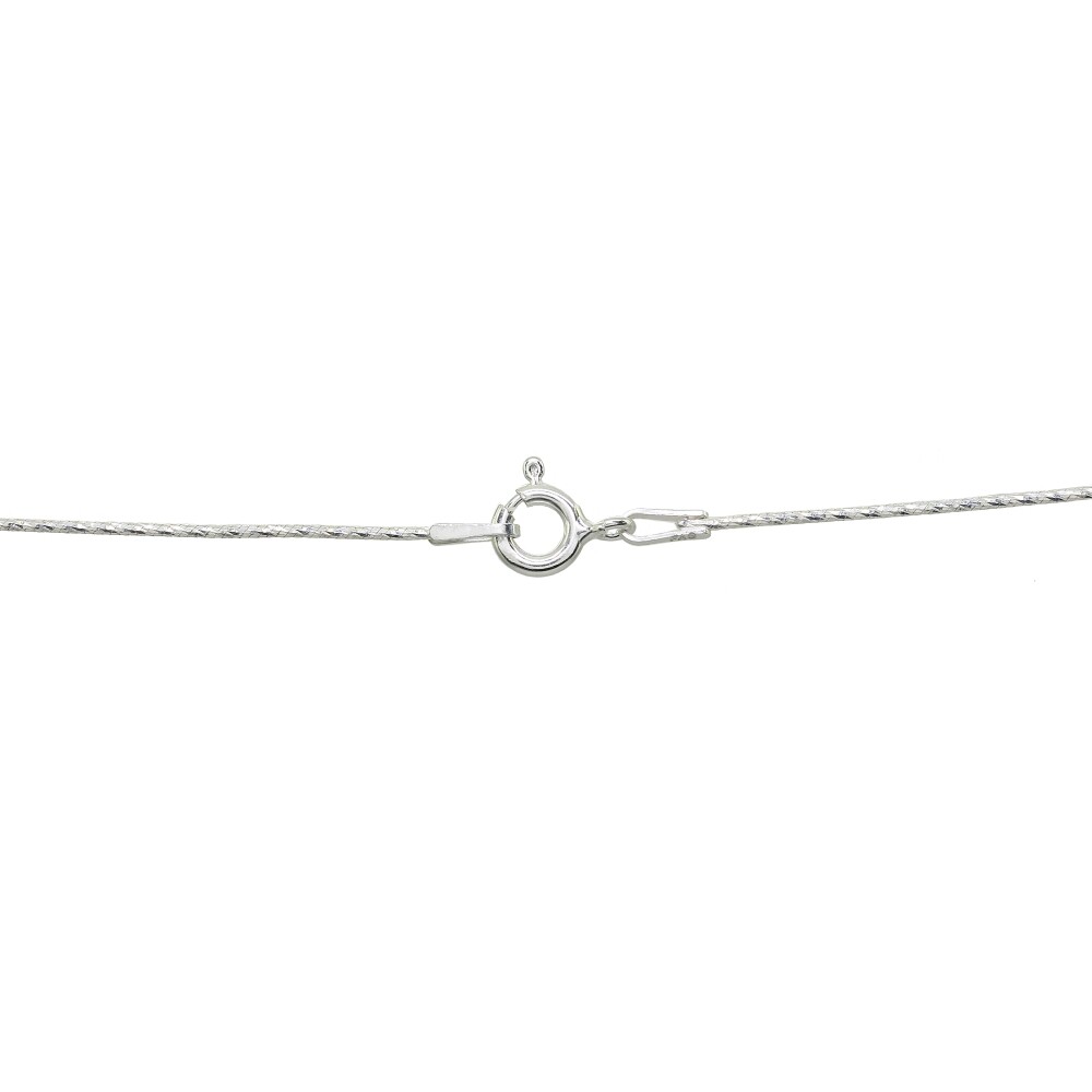 Sterling Silver Italian .75mm Diamond-Cut Snake Chain Necklace, 18 Inches