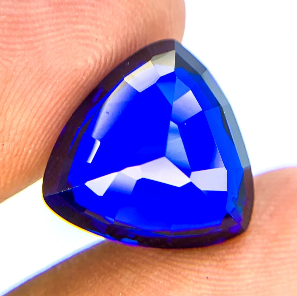 EXCELLENT 11.70CT AAA TANZANITE BLUE SPINEL TRILLIONSWISS #113 GEMSTONE STEP CUT