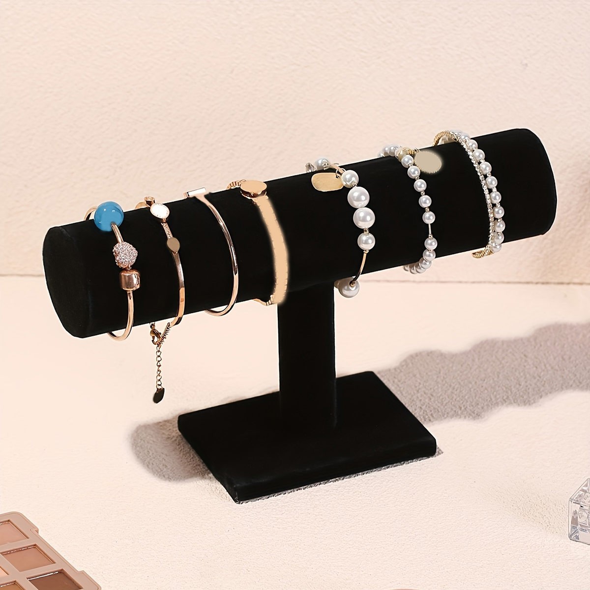 T Bar Jewelry Display Stand Bracelet Watch Necklace Holder Organizer Velvet Rack