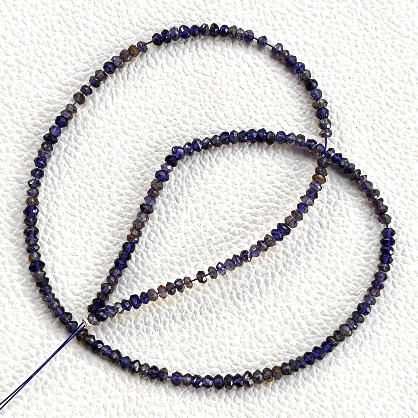 India Iolite Gemstone 3mm Faceted Rondelle Shape Beads 13″ Jewelry Gem Strand