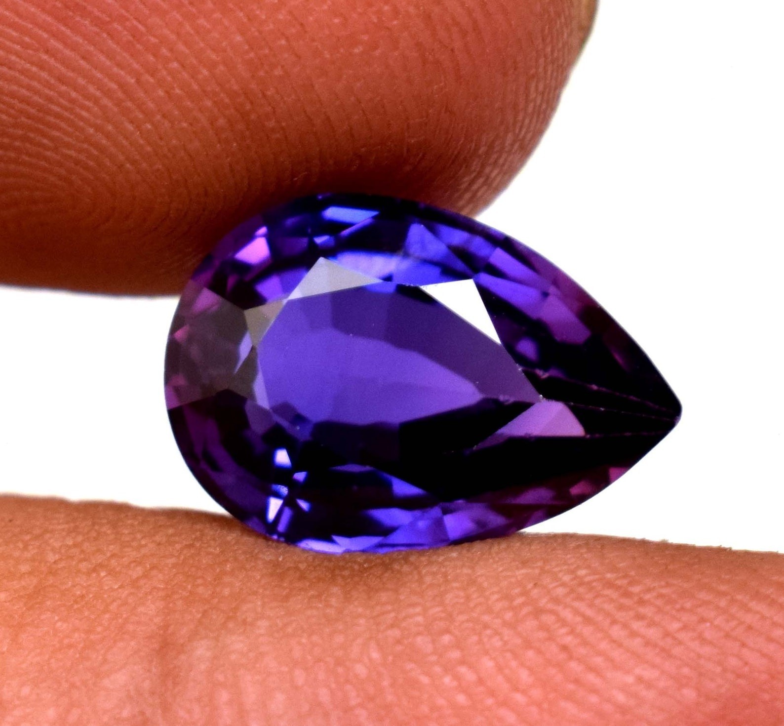 9.45 Ct Natural Purple Blue Sapphire Pear Cut Loose Gemstone Certified