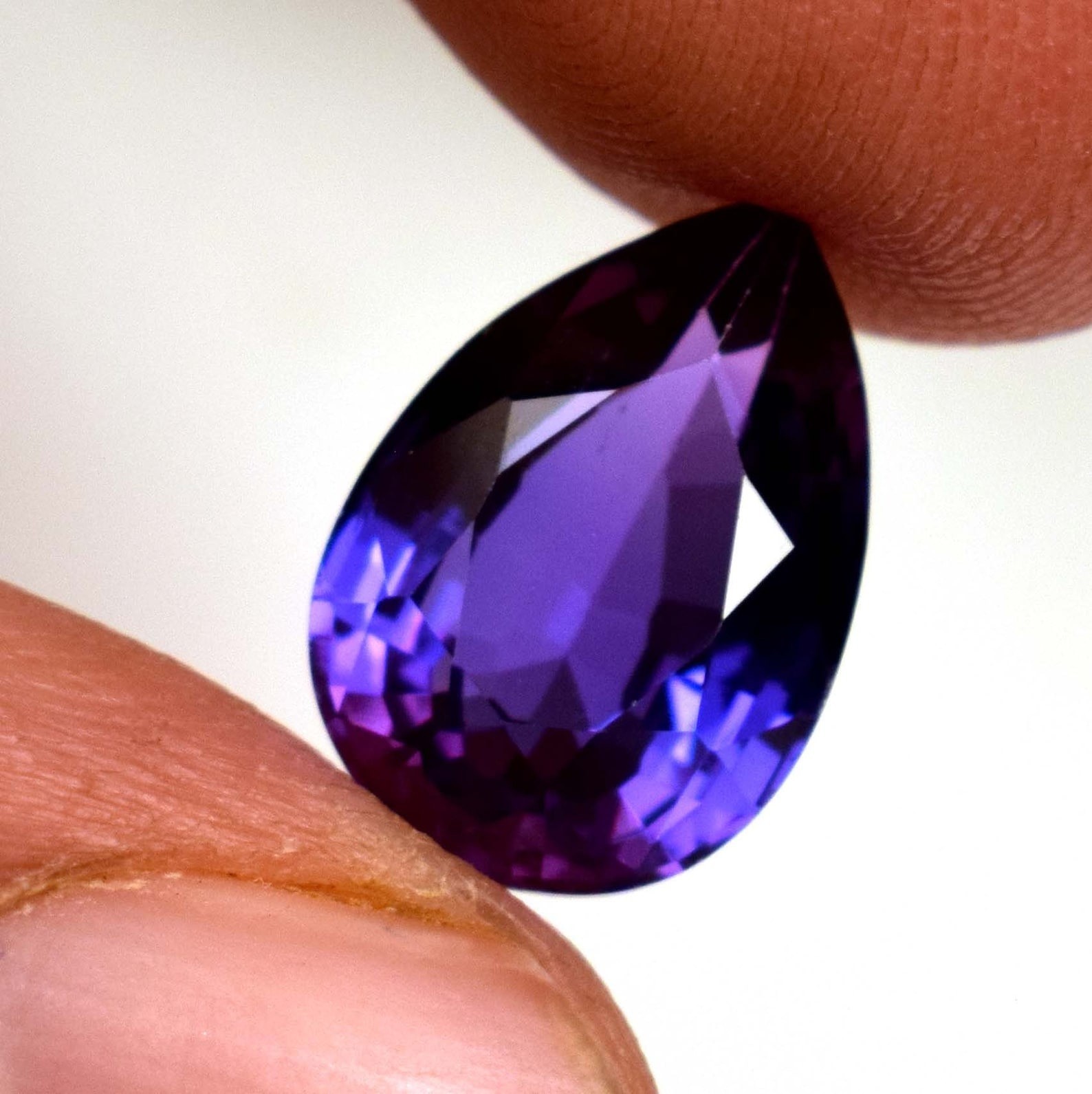 9.45 Ct Natural Purple Blue Sapphire Pear Cut Loose Gemstone Certified