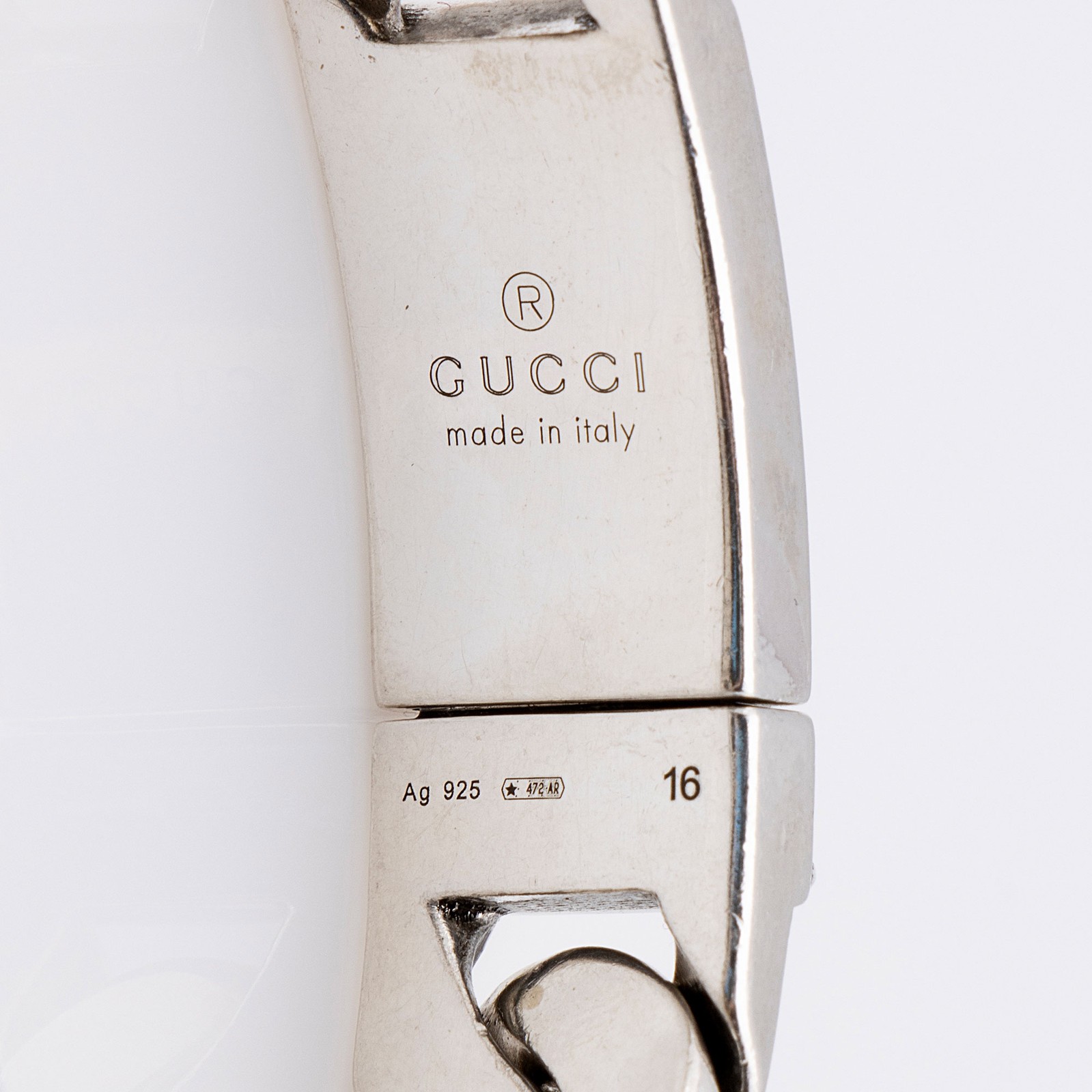 Gucci Sterling Silver Tiger Head Link Bracelet