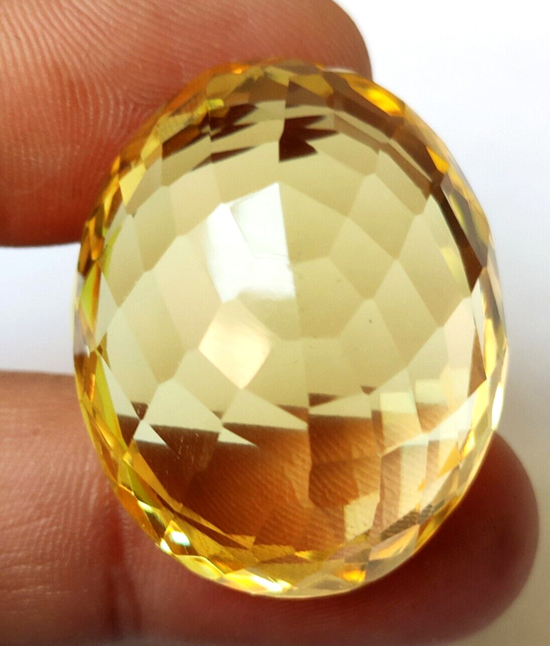 AAA+ Large Shiny Yellow Sapphire Oval Cut 76.60 Ct. Loose Gemstone @Pendant Gift