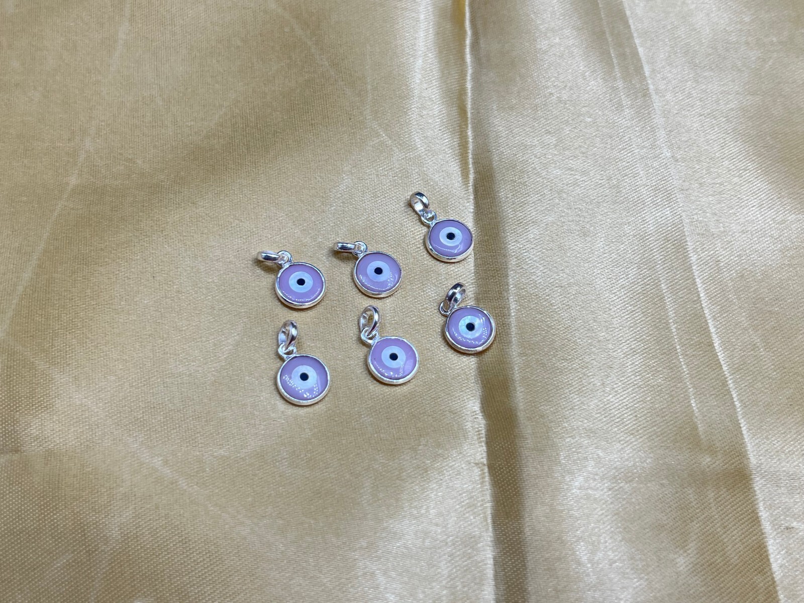 1,5,10 Pcs Bulk 925 Silver Blue Evil Eye Mati Najjar Raksha Kwacha Pendant