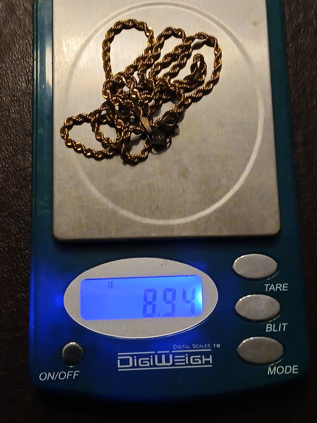 Heavy 925 And 1/10 10 Kt Gold Necklace 20 Inch Necklace Made In Peru