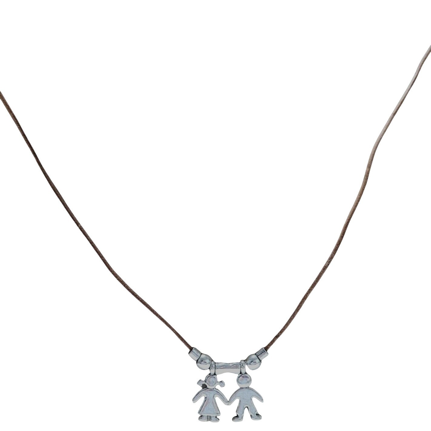 Two Children Pendant Necklace Boy Girl Charms Mothers Day Gift Fashion Jewelry