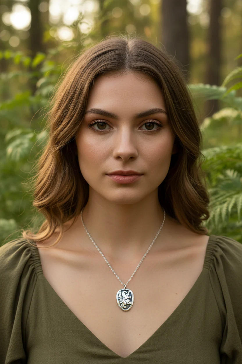 Lion of Scotland Necklace Handmade in Scotland Pewter